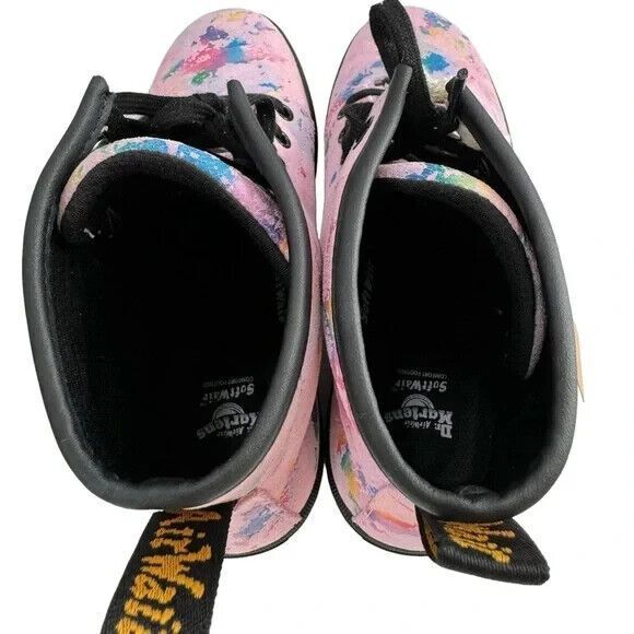 Dr. Martens Sheridan Pink Confetti Suede Lace-Up Boots Women’s Size 8 NEW!! - Picture 10 of 16